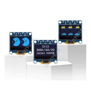 0,96 инчов OLED-дисплей Модул 128 × 64 Разрешение SPI/I2C Комуникация Дисплей Цвят по избор за Arduino/Raspberry Pi/STM32