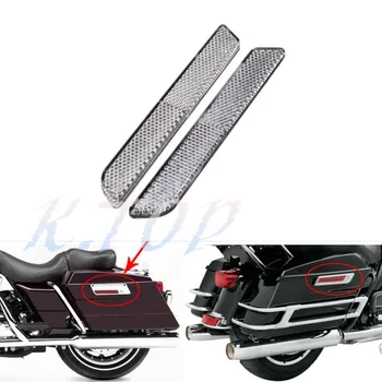 1 Чифт прозрачни рефлектори подходящ за защелкивающихся седалките Harley, твърди седла, чанти, страничната видимост