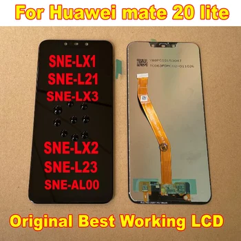 100% Оригинален Работен Mate20 Lite LCD Сензорен Дисплей, Дигитайзер, В Събирането, Сензор За Huawei Капитан 20 Lite SNE-AL00 Pantalla
