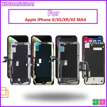 100% Тествани LCD дисплей за iphone X LCD XR XS Екрана на дисплея LCD Сензорен екран дигитайзер възли за iphone X XS Max