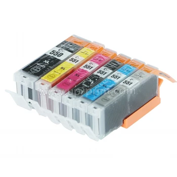 12 x PGI550 CLI551 BK C M Y GY съвместим мастило касета За принтер CANON MG6350 MG7150 iP8750 MG7550 с чип full ink Сив