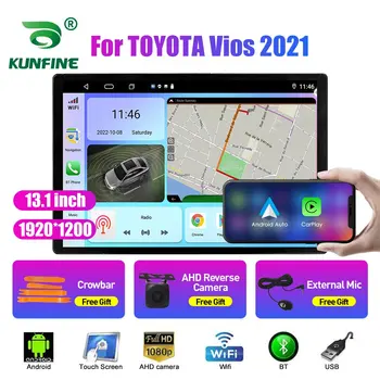 13,1-инчов Автомобилен Радиоприемник За TOYOTA Vios YARiS 2021 Кола DVD GPS Навигация Стерео Carplay 2 Din Централна Мултимедиен Android Auto