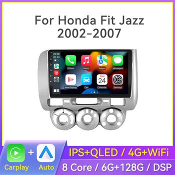 2 Din Android Кола Стерео Радио За Honda Fit (Jazz City 2002-2007 Мултимедиен Плейър GPS Навигация Главното Устройство Без DVD С Екран