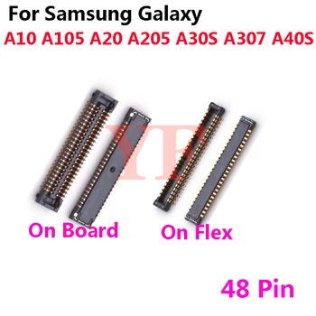 2 бр. За Samsung Galaxy A10 A10E A20 A20E A30S A307 A40S 34-пинов 48-пинов конектор спк стартира строителни върху дънната платка, в скоба-държач на гъвкав кабел, Смяна на
