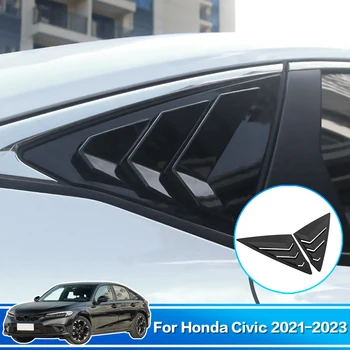 2 елемента ABS Автомобилни Щори На Задното Странично Стъкло, Щори За Въздушен Украса, на Външен Аксесоар За Honda Civic 11-то Поколение 2021 2022 2023