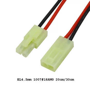 2 комплекта по-малки EL-конектори за свързване към штекерной линия 18awg HX45006 Tamiya със стъпка штекерных конектори 4.5 mm