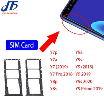 20 броя Слот за SIM-карти Тава Притежателя Гнездо За Huawei Y9a Y9s Y8s Y8p Y7p Y7a Pro Prime 2018 2019 2020 Резервни Части Адаптер