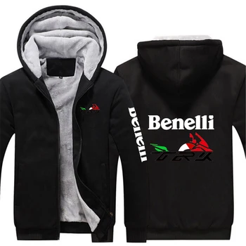 2023 Benelli TRK 502X, нови мъжки блузи, якета с принтом, зимни флисовые качулки с цип, с качулка, удобна hoody с подплата