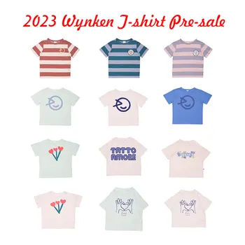 2023 SS Wyn/ годишна ежедневна тениска за малки момчета, марка дизайнерски дрехи за деца, ново записване, детски летни тениски с дълъг ръкав, потници