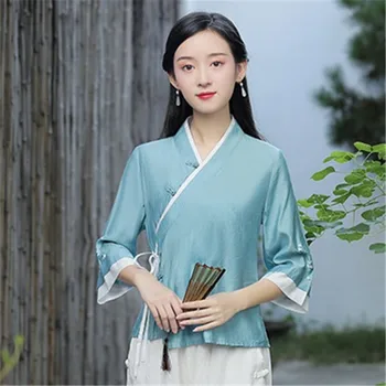 2023 Китайското традиционно палто, ориенталски обикновена реколта върховете hanfu, национален ориенталски костюм от епохата на тан, китайски ретро топ a437