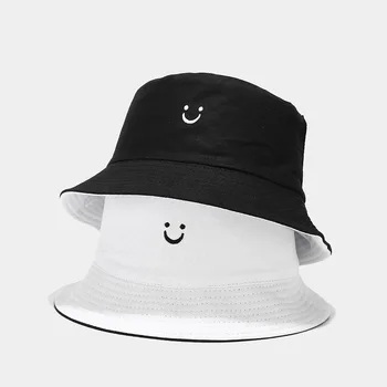 2023 нова шапка-козирка, двустранен шапка рибар с улыбающимся лице, мъжки и дамски градинска шапка за басейна, солнцезащитная шапка за пътуване
