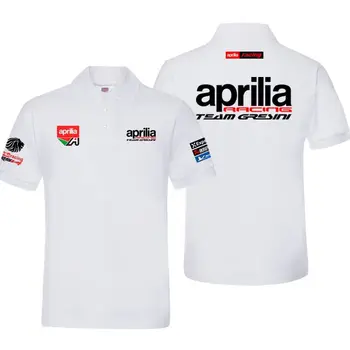 2023 НОВИ висококачествени мъжки обикновена блузи с къс ръкав с логото на автомобила ABRILIA, летни мъжки блузи от чист памук, всеки ден