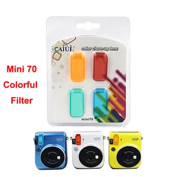 4шт 1 опаковка комплект Fuji Fujifilm Instax Mini 70 Камера миг печат на Цветни филтри Камера с по-отблизо