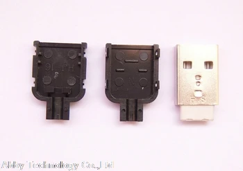 50 бр. USB Конектор Мъжки Тип A 4-пинов конектор с малък пластмасов капак U22