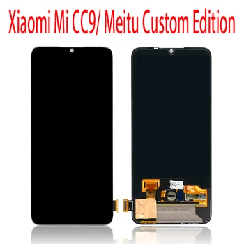 6,39 Инча AMOLED, За Xiaomi Mi CC9 CC 9 LCD дисплей Със сензорен Екран За Подмяна на Mi CC9 Meitu Custom Edition Дигитайзер