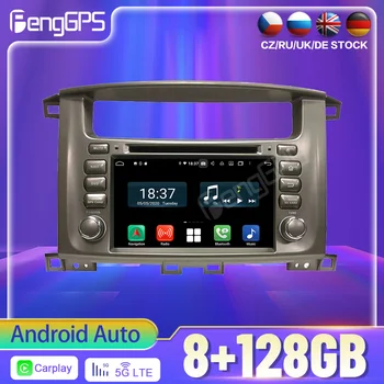 8 + 128 Г Android на авточасти за Toyota Land Cruiser 100 1998-2007 авто радио мултимедиен плейър GPS навигация стерео главното устройство