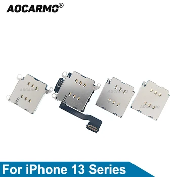 Aocarmo за iPhone 13 13Pro Max 13 Mini Държач за четене SIM-карти, вграден щепсел, гъвкав кабел, ремонт на детайл