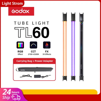 Godox TL60 Pavo клиенти лампа RGB цветен лампа за снимане на Ръчна лампа-пръчка с приложение за дистанционно управление за снимки, видео, видеоблогов