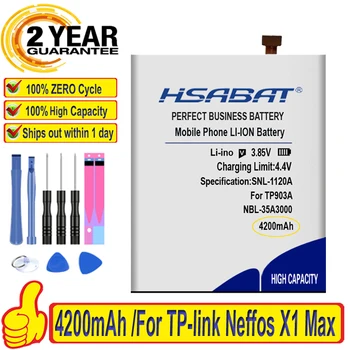 HSABAT 100% чисто Нов Топ Брендовый батерия с капацитет 4200 mah NBL-35A3000 за TP-link Neffos X1 Max X1Max TP903A TP903C