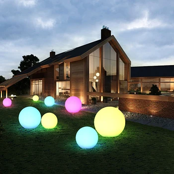Led градински топка, улични лампи, за тревата, USB зареждане, пейзаж осветление, бар за парти, къмпинг, басейн, цветна плаващ лампа