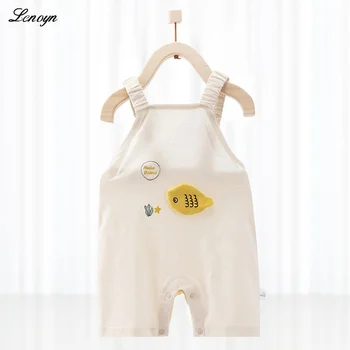 Lenoyn Лято Комплект костюми за бебета и деца, памучен къса тениска за деца, сладко и модерен комплект