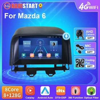 NAVISTART T5 Радиото в автомобила На MAZDA 6 2004-2015 Android 10 Мултимедийна Навигационна GPS DSP Carplay Auto 4G WiFi Без DVD-плейър, 2 Din