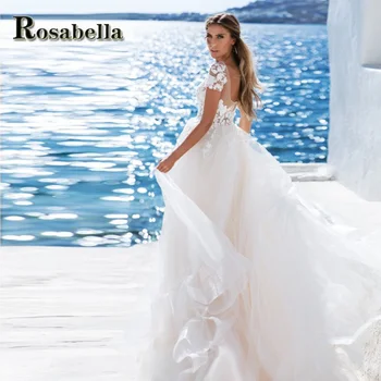 ROSABELLA/сватбени рокли с изящни апликации за жени, сватбената рокля Vestidos De Новия Brautmode Personised Plus