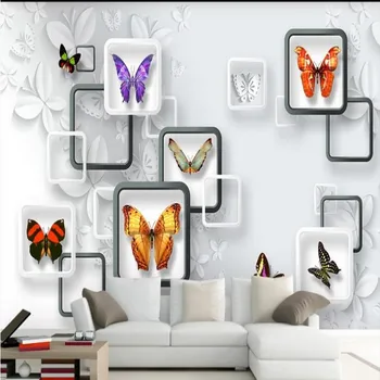 wellyu потребителски мащабна фреска на 3D стерео Dream Butterfly хол ТЕЛЕВИЗИЯ фон нетъкан тапет papel de parede