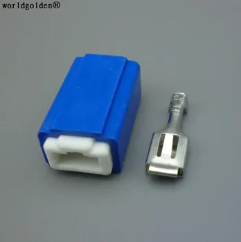 Worldgolden 1pin 6.3 керамични държач на крушката H1 H3 с ламповым жак, автоматично конектор кабели кабели H1-2A