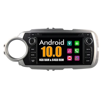 Авто Мултимедиен Плейър RoverOne За Toyota Yaris 2012 2013 Android 10 Със Сензорен екран, Радио Yaris, DVD, GPS, Стерео уредба, Bluetooth, CarPlay