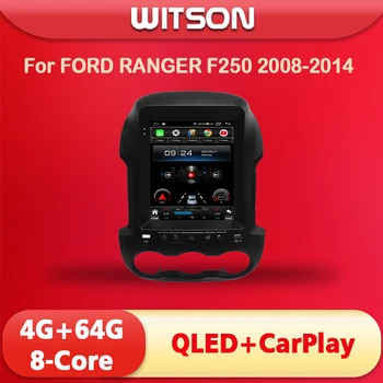 Автомагнитола WITSON Tesla с вертикален екран, Android 12 за FORD RANGER F250 2008 2014 авто аудио плеър автомобилната навигация GPS авторадио