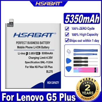 Батерия HSABAT 5350mAh BL270 за Lenovo Vibe K6 Plus G Plus/G5 Plus/K6 Note K53a48