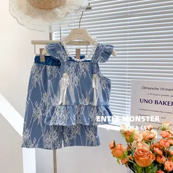 Бебешки комплекти Мека удобна проста модни свободна сладък дрехи с нов модел за малките момичета