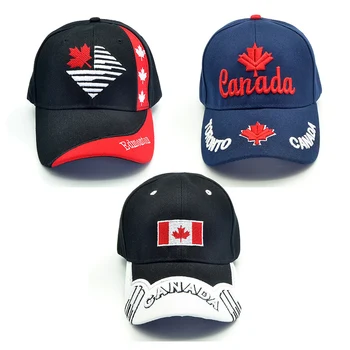 Бейзболни шапки с бродерия и букви, флаг на Канада, бейзболна шапка в стил хип-хоп, модерен дамски мъжка бейзболна шапка, Регулируеми Колани, памучни слънчеви шапки
