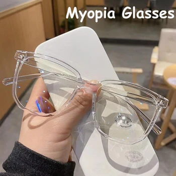Блокиране на Синя Светлина Очила За Мъже И Жени, Очила с Квадратни Рамки, Извънгабаритни Недалновидни Очила Myppia, Очила с Диоптриями От 0 До -4,0