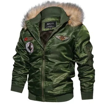 Брандираната утепленная зимно яке в стил милитари за мъже, големи размери 4XL, Jaqueta masculina, ежедневни лятна яке на Военно-въздушните Сили, тактическа яке