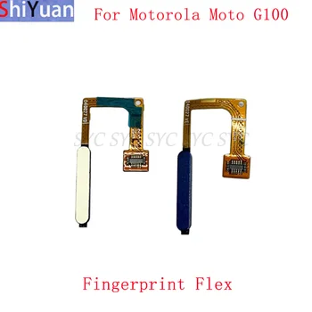 Бутон Сензор за пръстови отпечатъци, Гъвкав кабел, Лента за Motorola Moto G100, гъвкав сензорен датчик, Резервни части