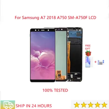 Висококачествен TFT A7 LCD дисплей за Samsung Galaxy A7 2018 A750 SM-A750N/FLCD Дисплей, сензорен Екран с Рамка