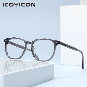 Висококачествена Ацетатная Рамки за очила, реколта квадратни очила Унисекс очила Джони Деп, класически очила по рецепта BOA1248