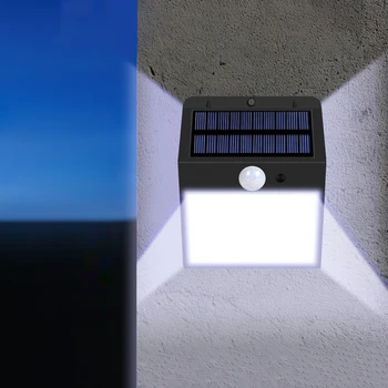 Водоустойчив 158 led слънчеви стенни лампи осветяват открит слънчевата светлина на слънчева енергия, монтиран на стената лампа с свързващи многостранни на осветлението за декорация на градината