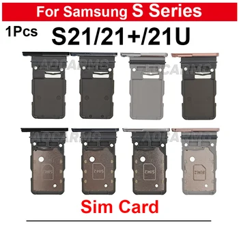 Гнездо за притежателя на тавата за sim-карти с една и две sim карти на Samsung Galaxy S21 Plus Ultra S21 + резервни части Розово синьо бяла