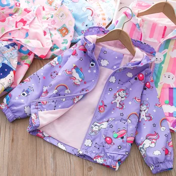 Детски дрехи, дрехи яке за момичета, нова есенна детска корейската версия якета-windbreakers, детско палто с дълги ръкави в чужд стил