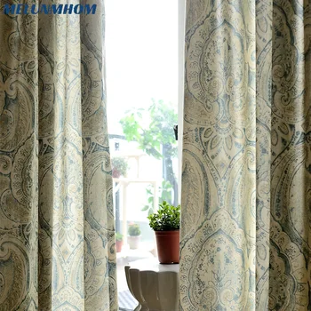 Европейските Прости жакард памучни завеси с принтом за хол, спалня, Луксозни Завеси на прозорците, затемняющие Украса от домашен текстил