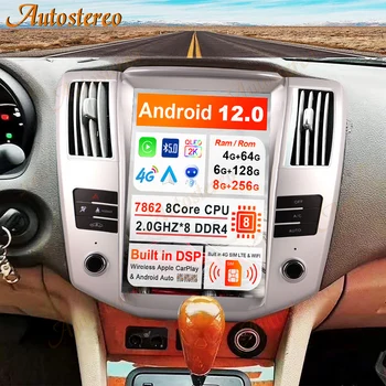 Екран Tesla Android 12 256 Автомобилен Мултимедиен Плейър GPS Навигация За Lexus RX RX300 RX330 RX350 RX400 Главното Устройство Радио Авто Стерео