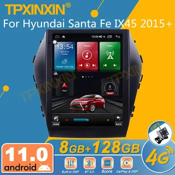 За Hyundai Santa Fe IX45 2015 + Android Автомобилното Радио Tesla Стил 2Din Стерео Приемник Авторадио Мултимедиен Плейър GPS Navi Блок