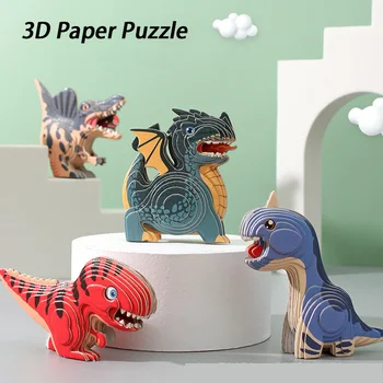 Интерес към сглобяване, ръчно пъзел 3D Пъзел, детско животно, направи си сам играчка-пъзел, модел ръчно изработени, подарък за детска градина на едро