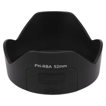 Капак сенници на обектива на камерата PH-RBA 52 мм Подходящ за Pentax K10D K20D K100D K110D Kx Km K-r, K-5 II и K-30, с обектив DA 18-55 мм F3.5-5.6