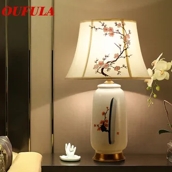 Керамични настолни лампи SOFEINA, настолни осветителни тела, луксозна модерна плат за фоайе, дневна, офис, креативни спални, хотела
