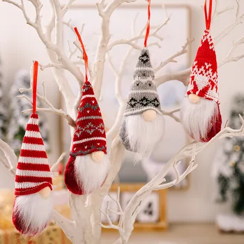 Коледен Деко Коледен Мини Безлични Горски Старецът Кукла Окачване 2023 Весела Коледа Натал Ноел Коледно Дърво Декор Навидад