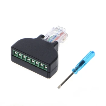 Конектор RJ-45 Ethernet за свързване на до 8-номера за контакт AV-терминала, на винт адаптер преобразувател, Блок-щекер за видеонаблюдение